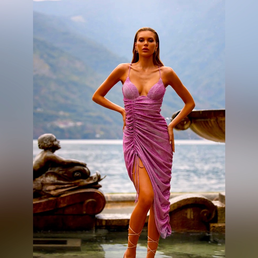Stunning Pink Sparkly Dress Alamour